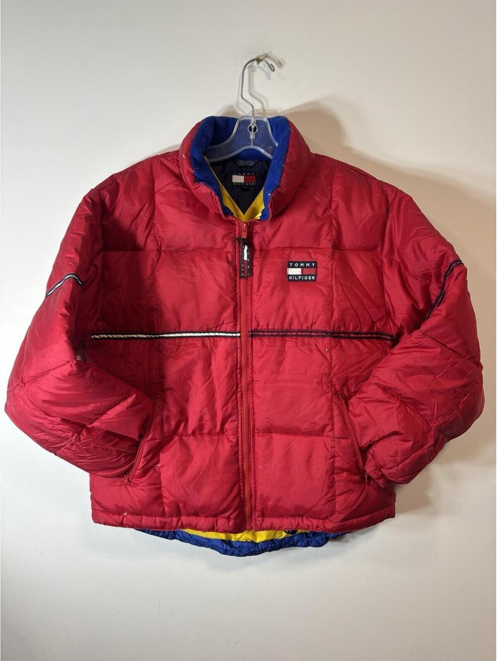 Vintage Red Tommy Hilfiger Youth Large Puffer Coat